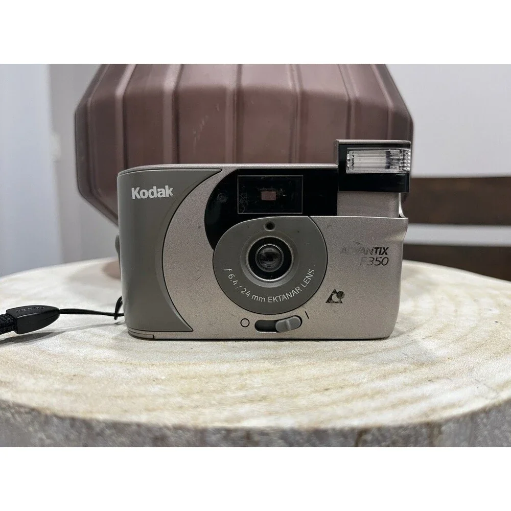 Kodak Advantix F350 APS Film Camera 24mm Ektanar Lens Point & Shoot Untested